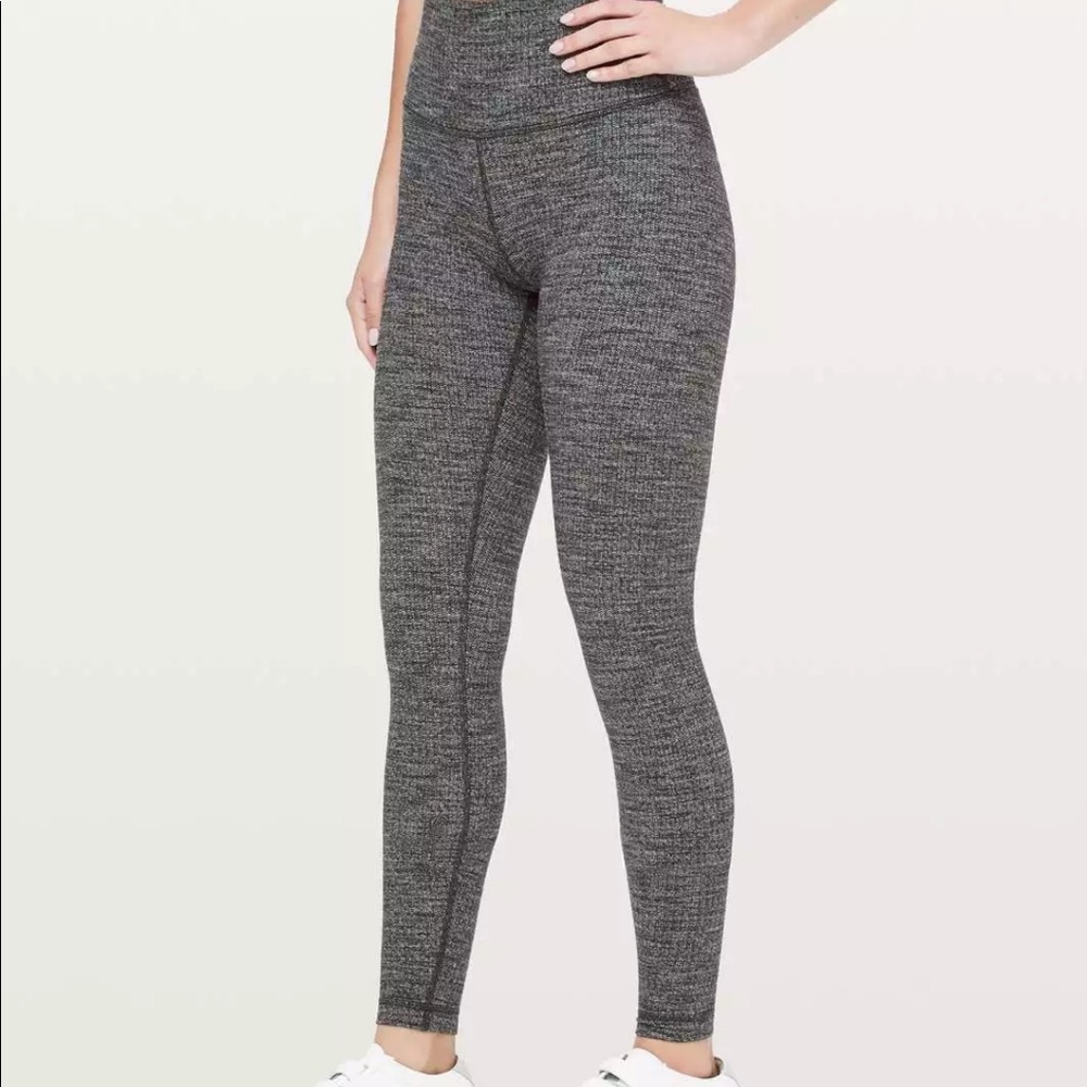 Lululemon Wunder Under Tight 28" Heathered Black 4